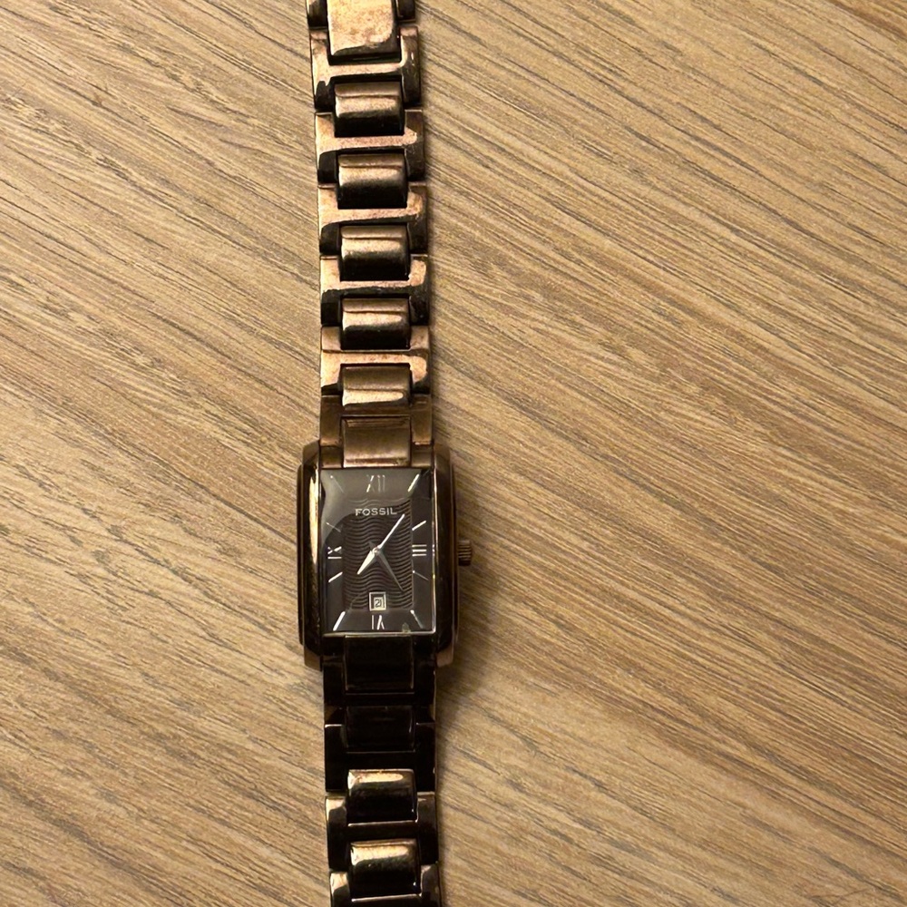 Fossil Brown Rectangular Watch - Picture 2 of 6